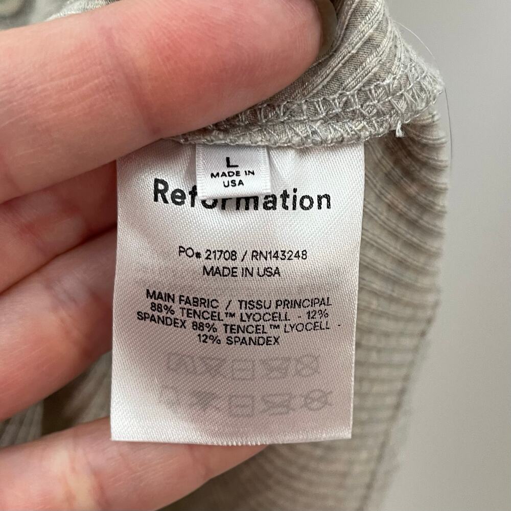 Reformation Lennon Dress Marble L - Picture 7 of 9